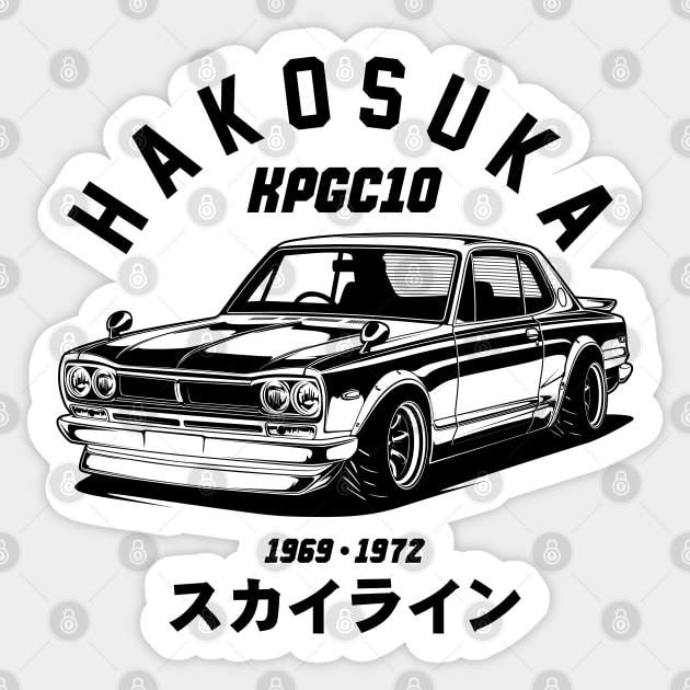 Skyline 2000 GTR "Hakosuka" Sticker by idrdesign